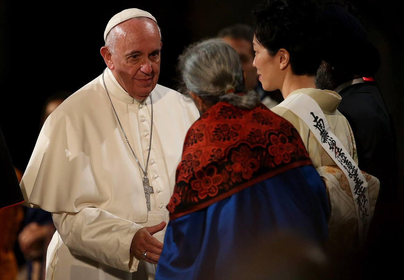 El Papa reza con líderes de otras religiones en la Zona Cero de Nueva York