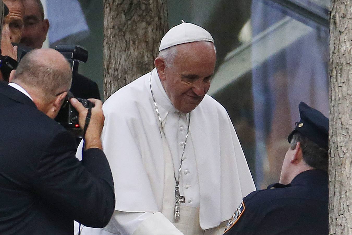 El Papa reza con líderes de otras religiones en la Zona Cero de Nueva York