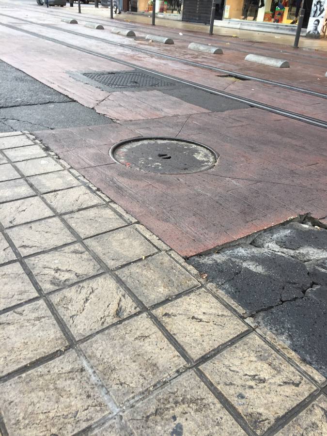 Las cicatrices del tranvía en Vitoria