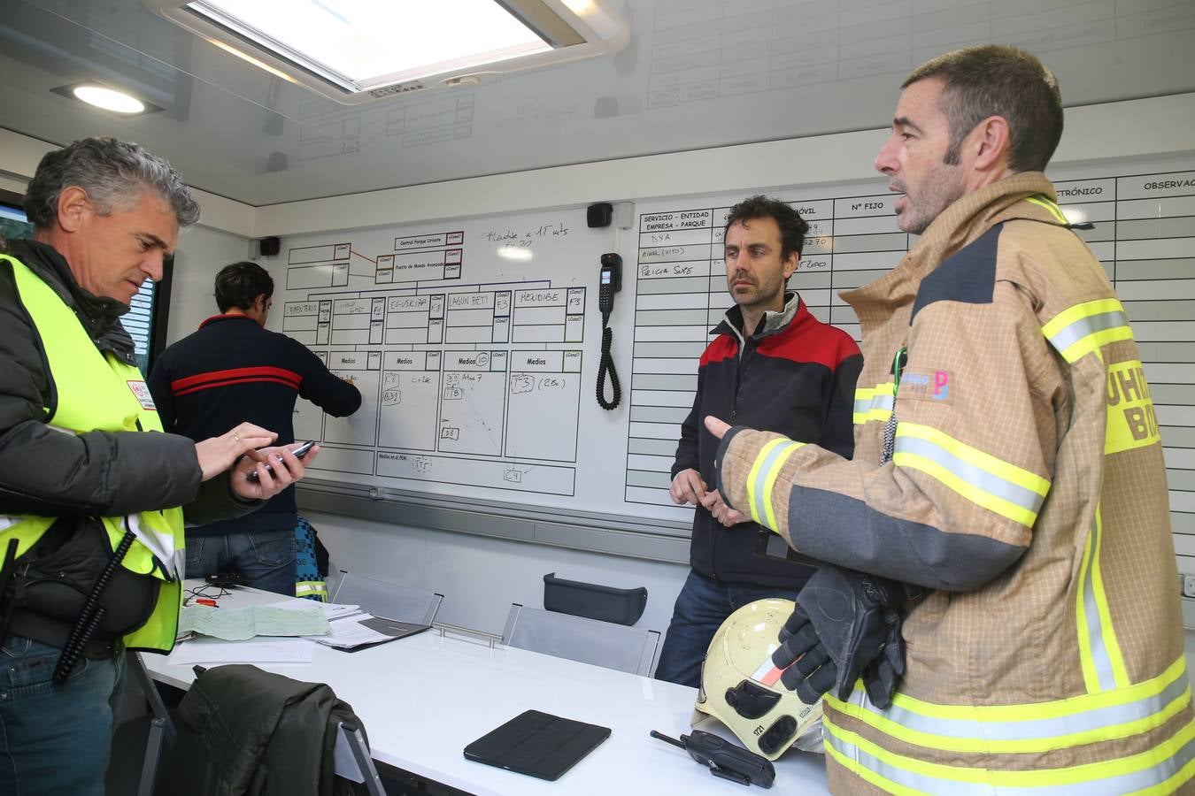 La lucha contra el fuego en Berango