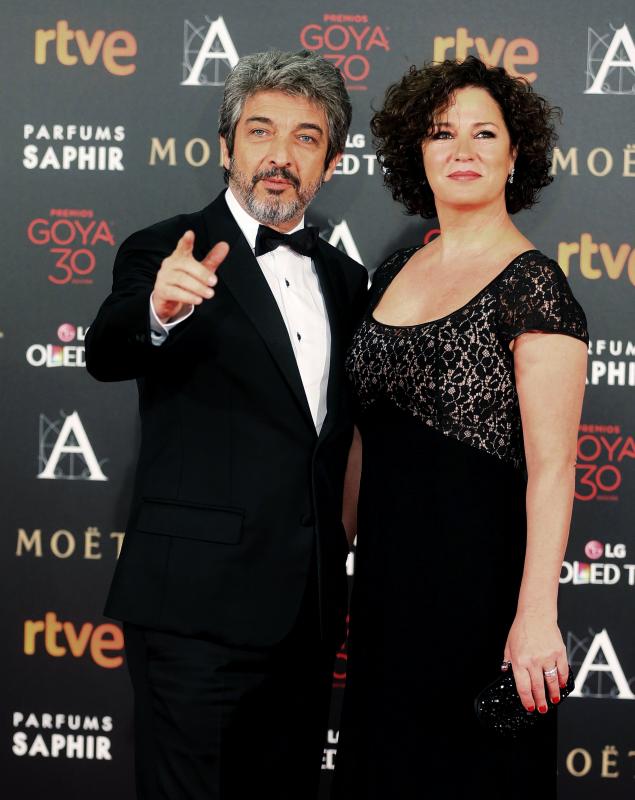 El actor Ricardo Darín y su mujer Florencia Bas