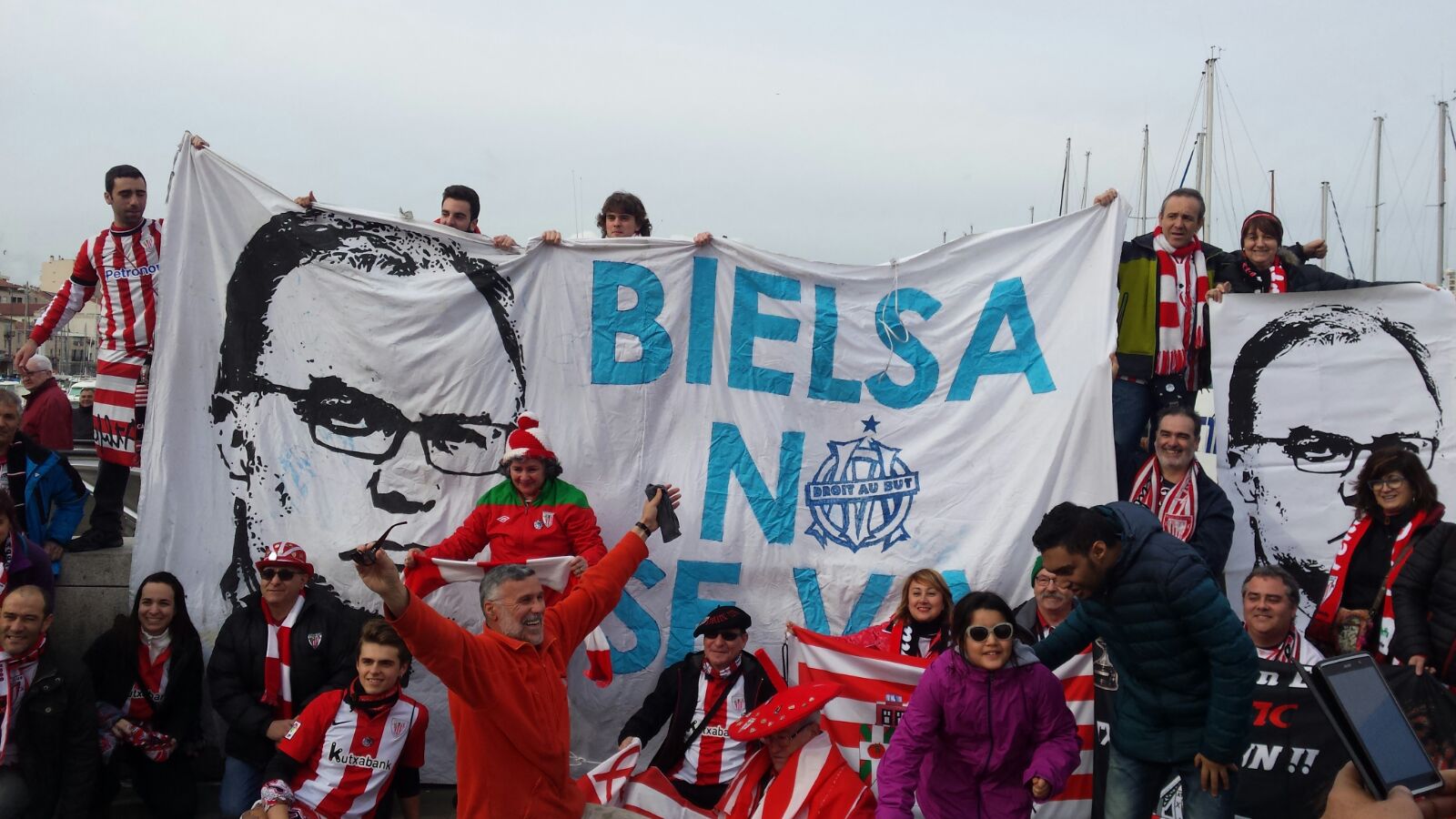 Los hinchas del Athletic toman el Puerto Viejo de Marsella