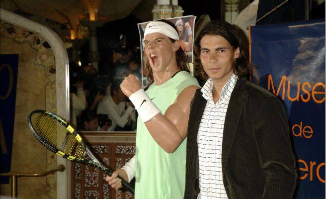 Rafa Nadal, con su doble de cera.