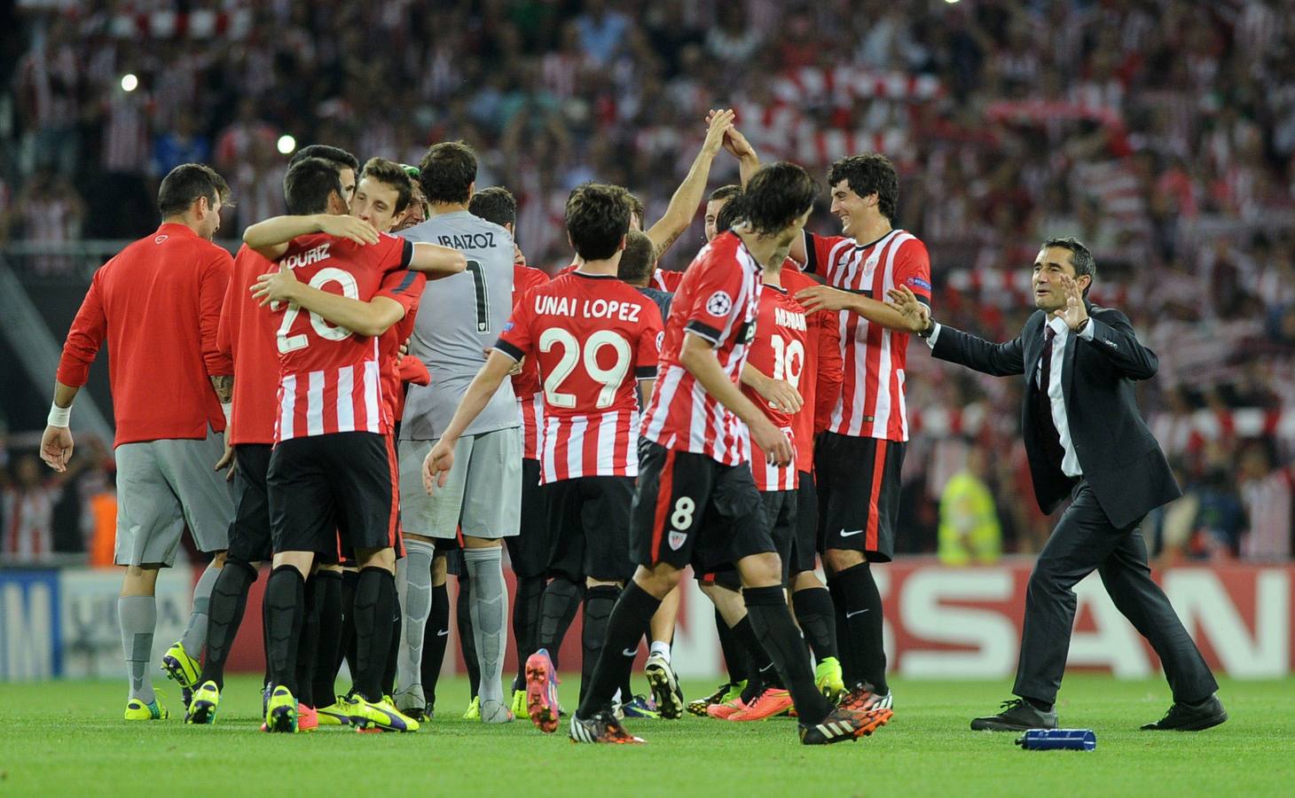 A la champions. El Athletic un año después derrotó a 'todopoderoso' Nápoles para entrar en el bombo de la Champions.