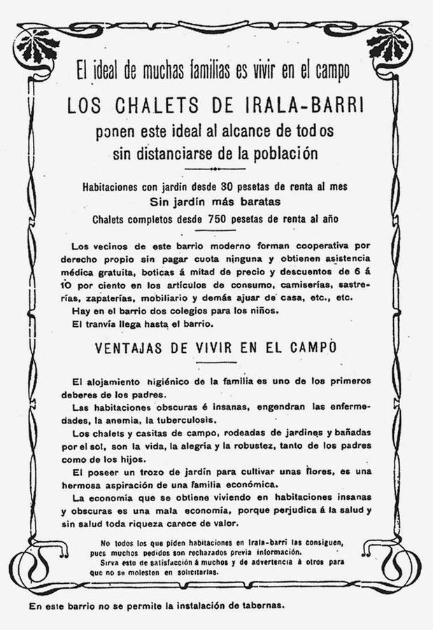 Irala, historia de un barrio que cumple un siglo