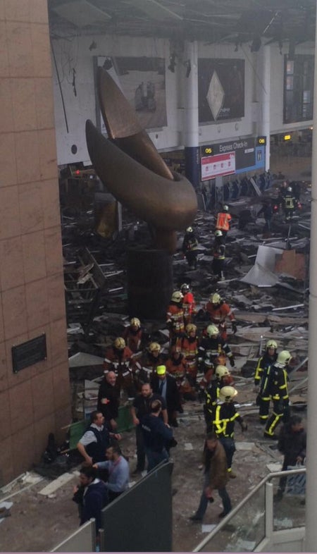 Imágenes de las explosiones en el aeropuerto de Bruselas