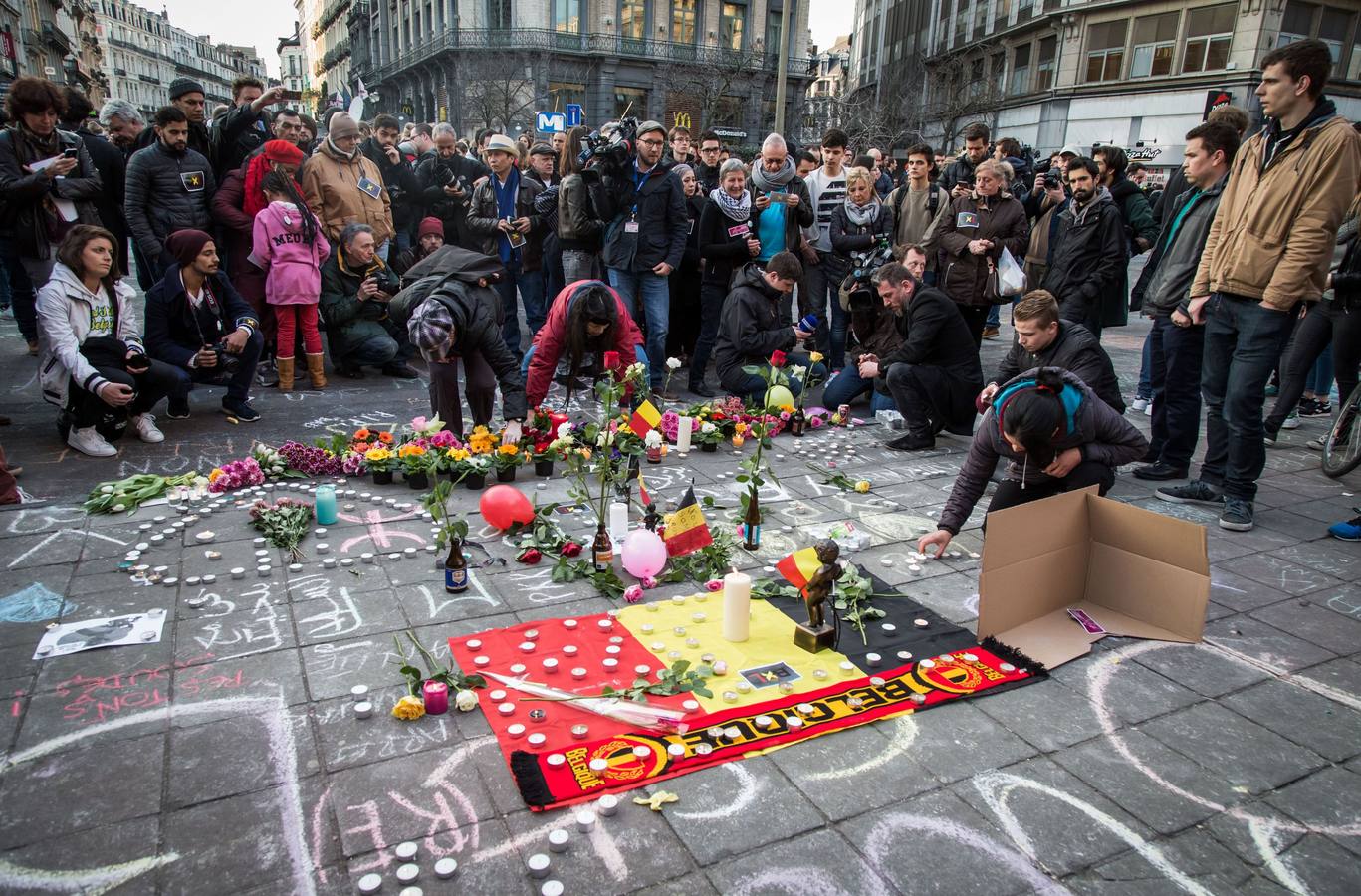 Actos en Bruselas en repulsa por los atentados