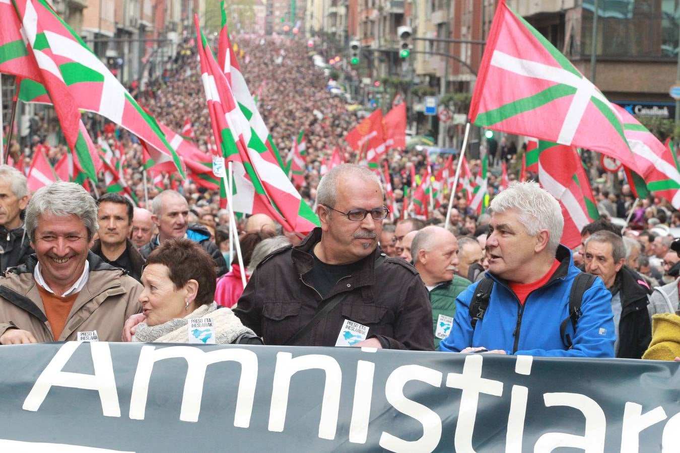 Manifestación en favor de los presos de ETA en Bilbao