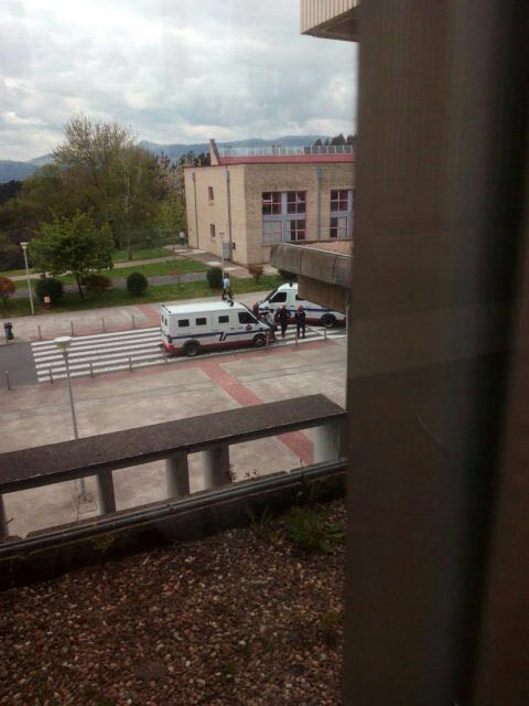 Incidentes en el campus de la UPV en Leioa tras una manifestación