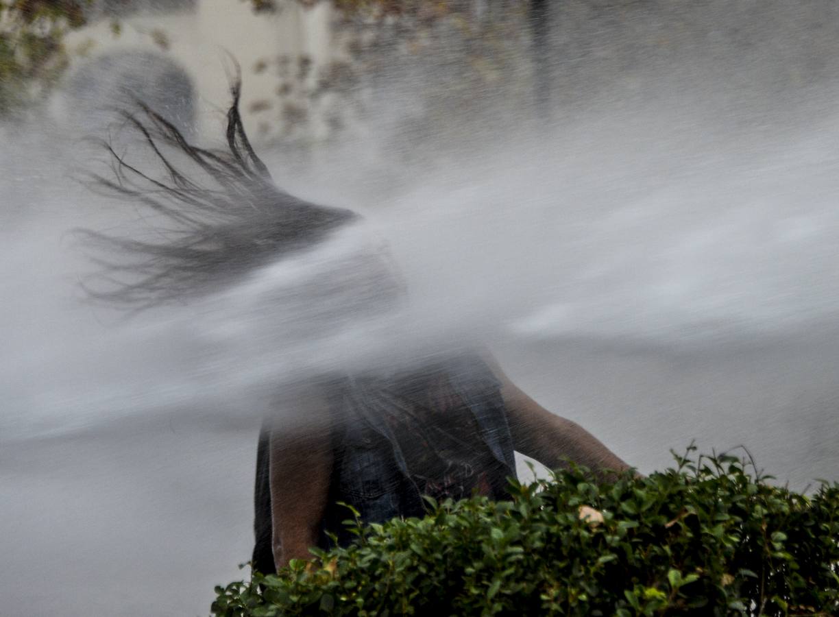Disturbios en Santiago de Chile entre estudiantes y Policía