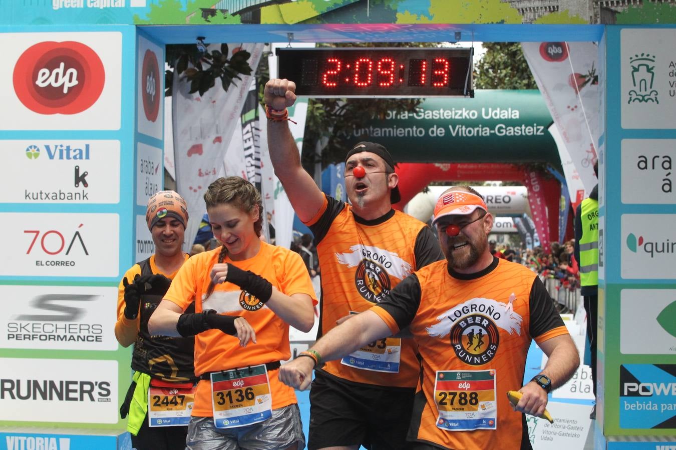 La línea de meta del Maratón Martín Fiz