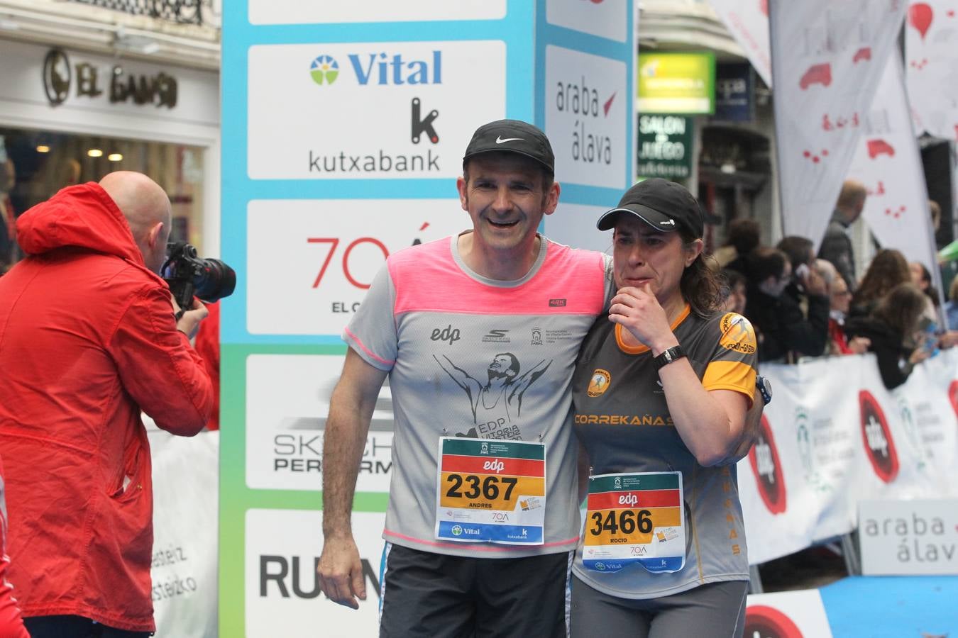 La línea de meta del Maratón Martín Fiz