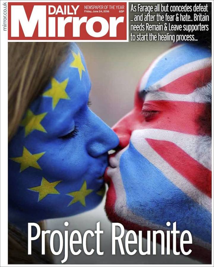 Así ve la prensa británica la salida de Reino Unido de la UE