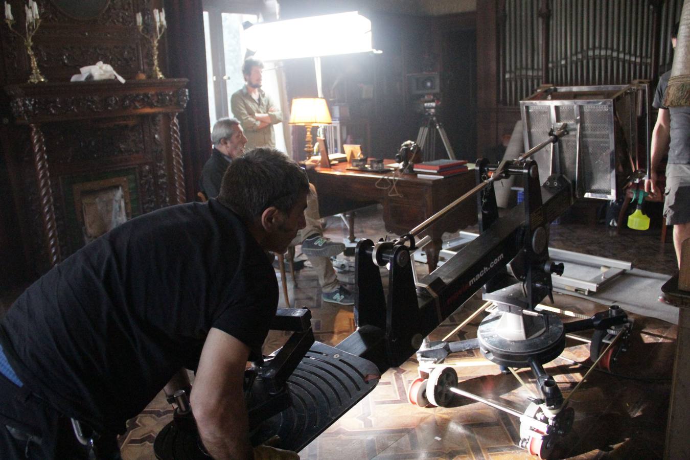 Rodaje de 'Gernika' en el palacio Munoa de Barakaldo. 