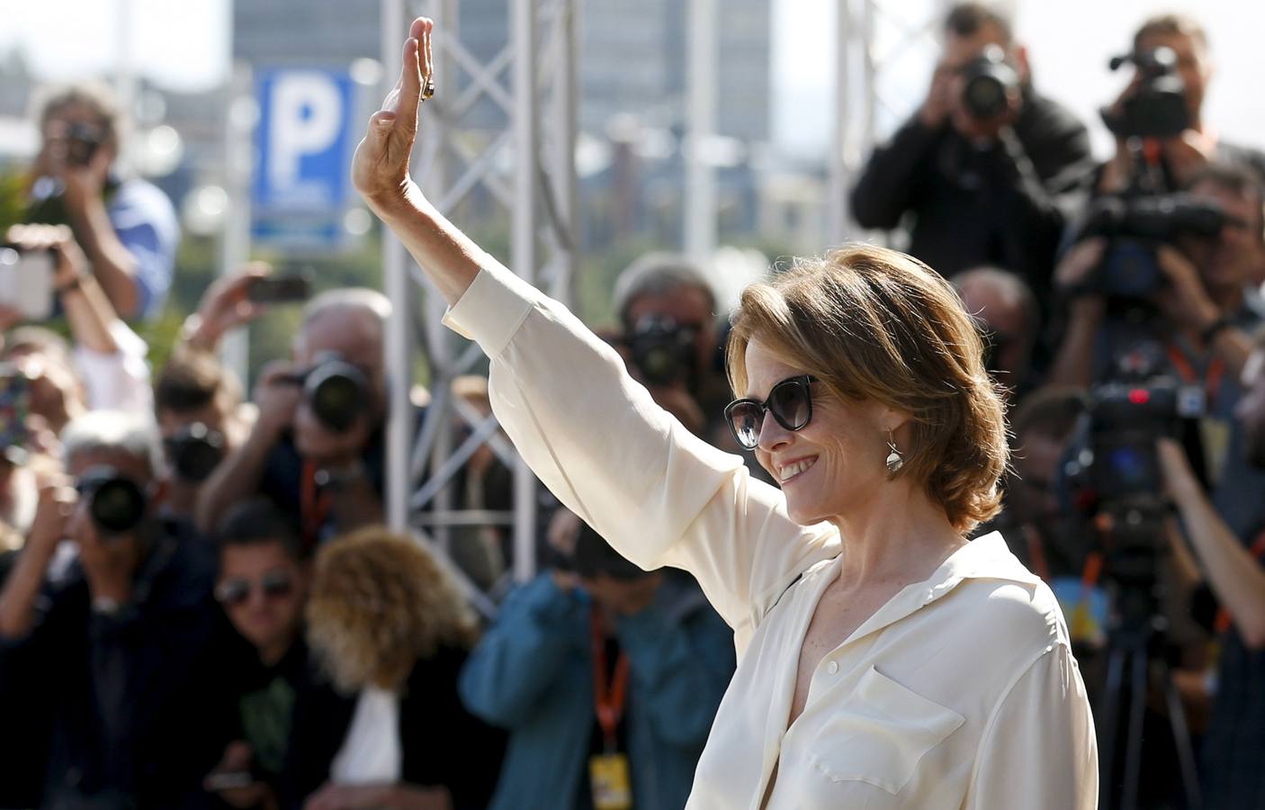 Sigourney Weaver, radiante en San Sebastián