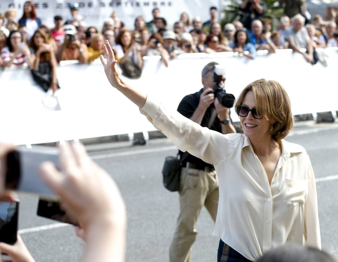 Sigourney Weaver, radiante en San Sebastián