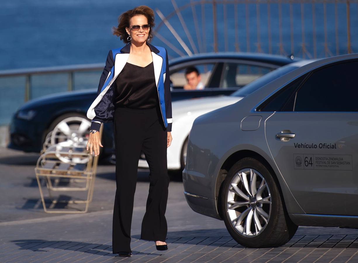 Así ha posado Sigourney Weaver en San Sebastián