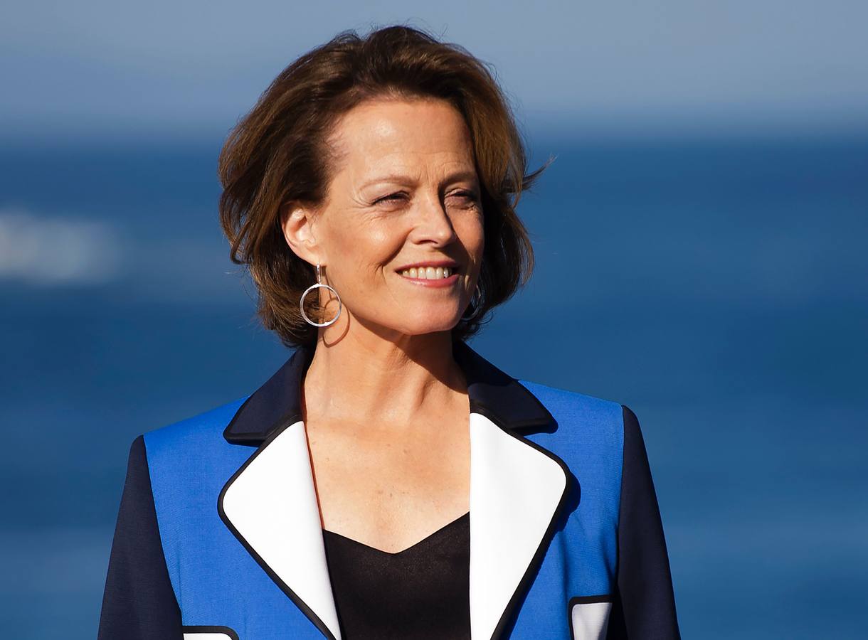 Así ha posado Sigourney Weaver en San Sebastián