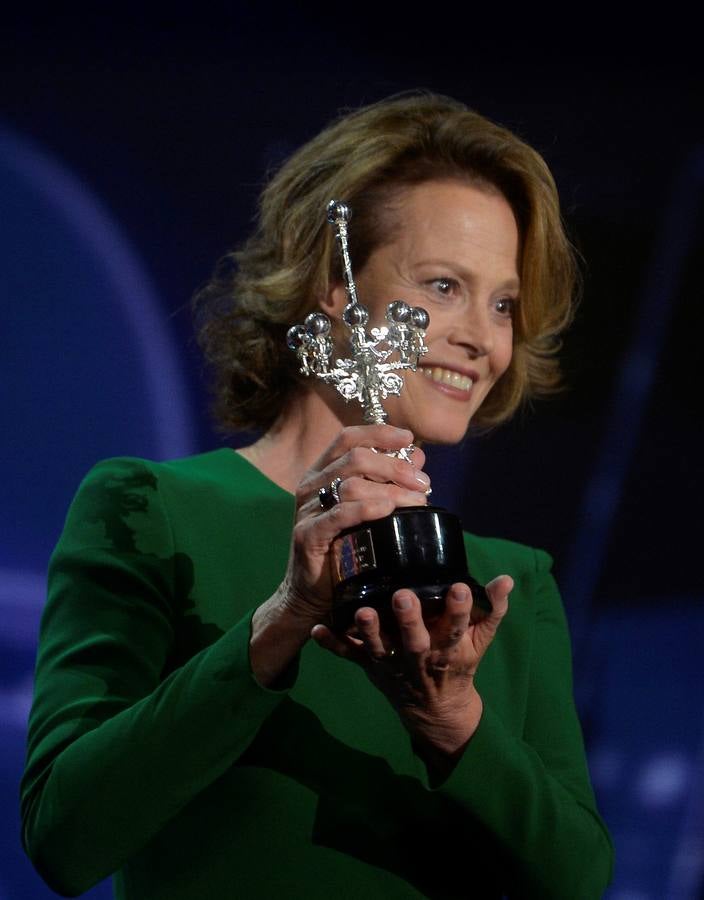 Así ha posado Sigourney Weaver en San Sebastián