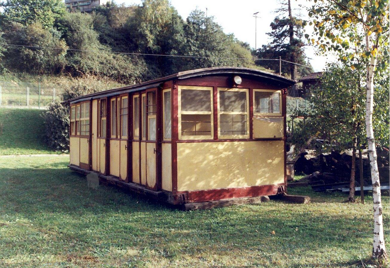 Coche original que se guarda en el Museo del Ferrocarril de Azpeitia.