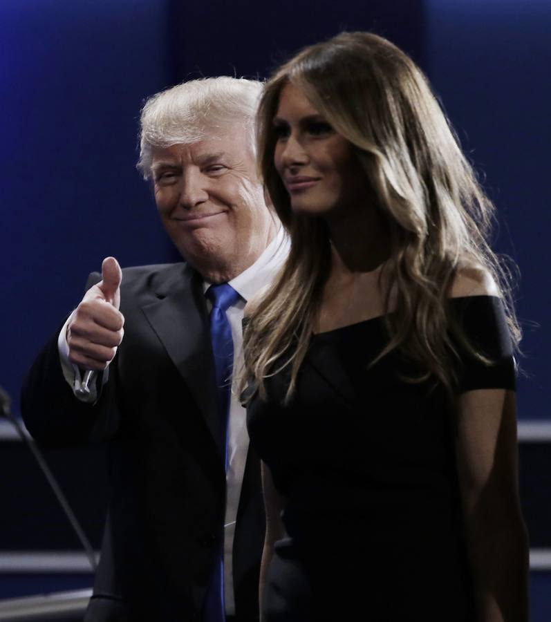 Trump y su mujer, Melania.