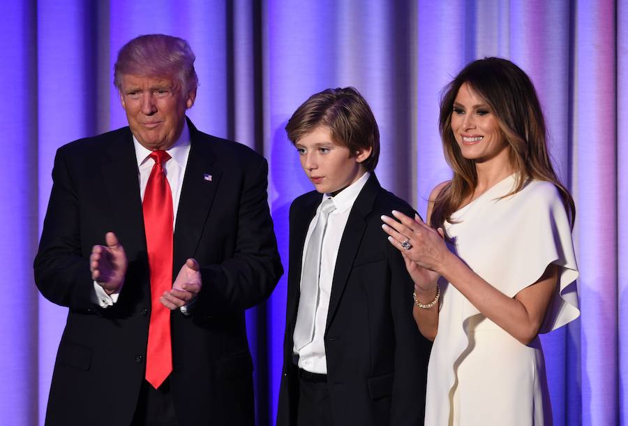 La familia Trump celebra la victoria