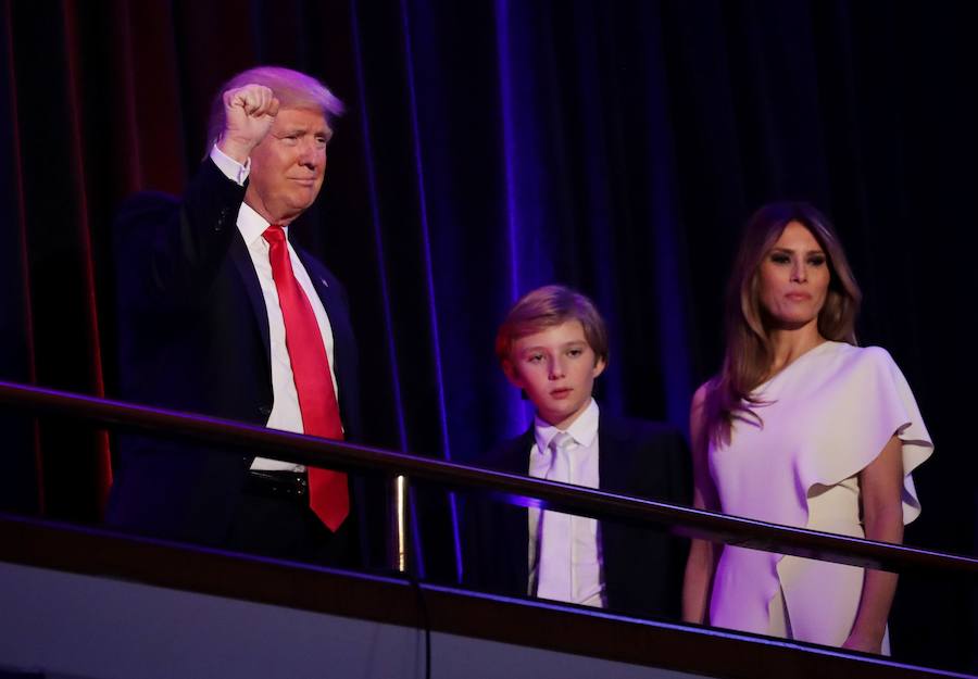 La familia Trump celebra la victoria