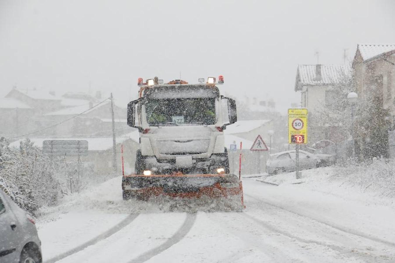 La primera nevada del otoño en Álava