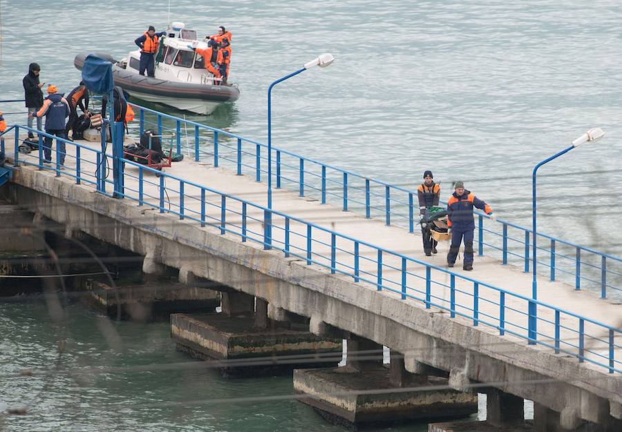 Mueren los 92 pasajeros de un avión militar ruso estrellado en el Mar Negro