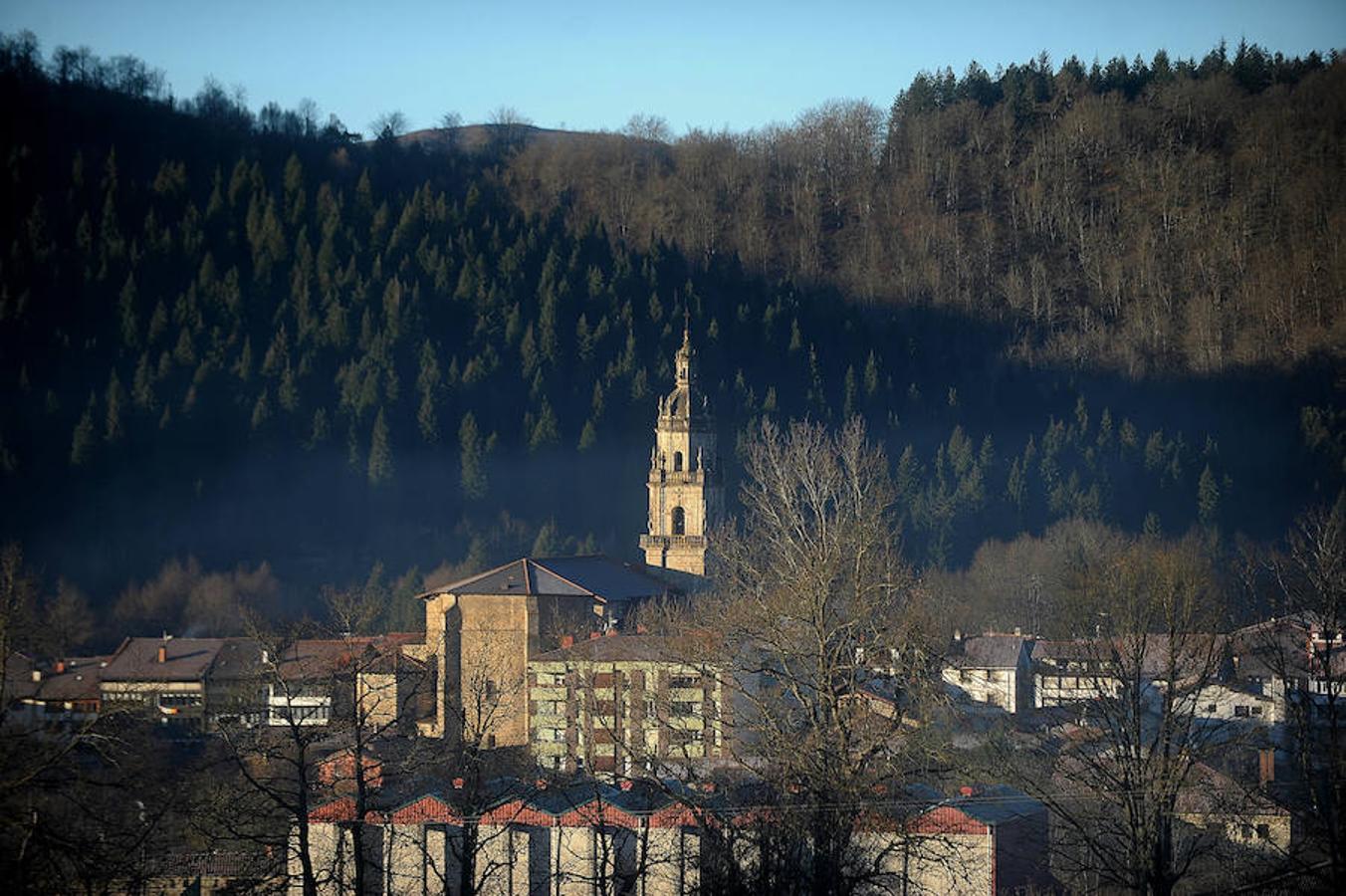 Así de fría estaba la mañana en El Regato y en Otxandio
