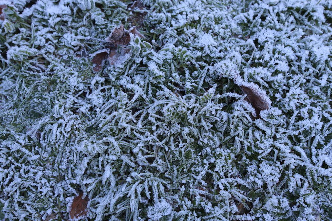 Así de fría estaba la mañana en El Regato y en Otxandio