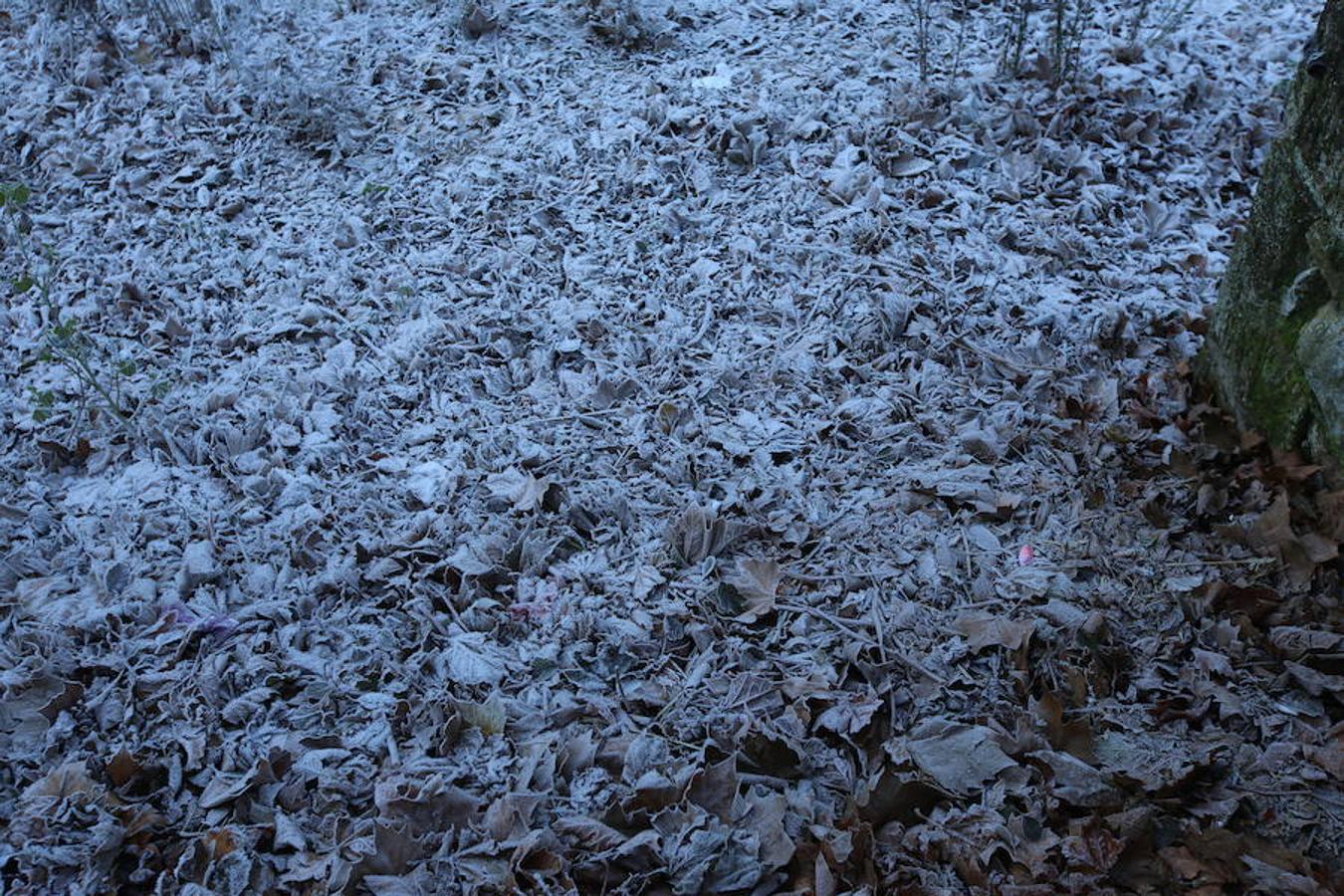 Así de fría estaba la mañana en El Regato y en Otxandio