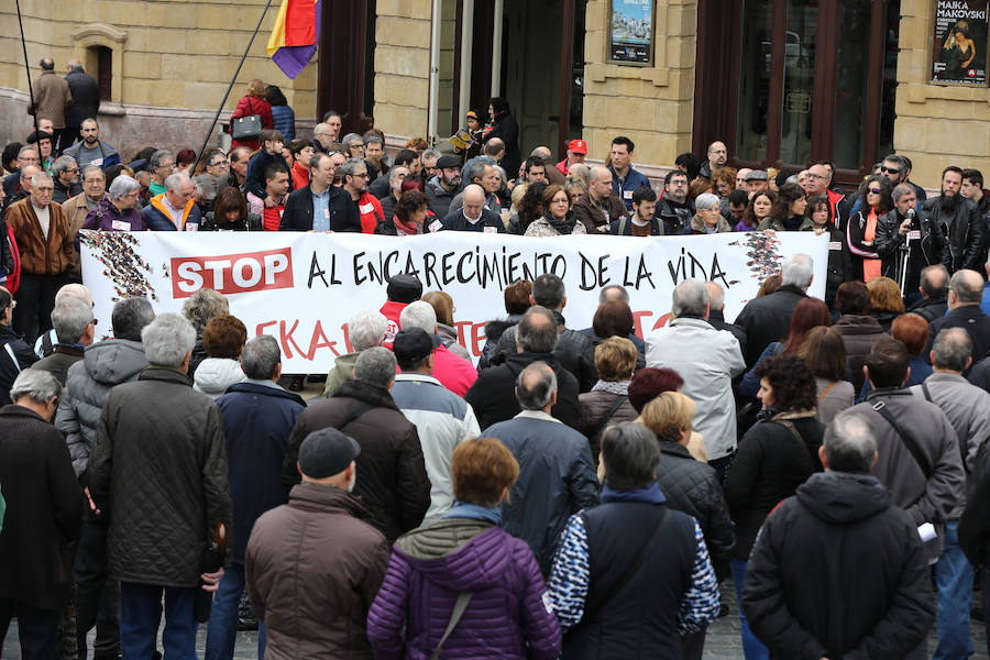 Movilización de los sindicatos en Bilbao
