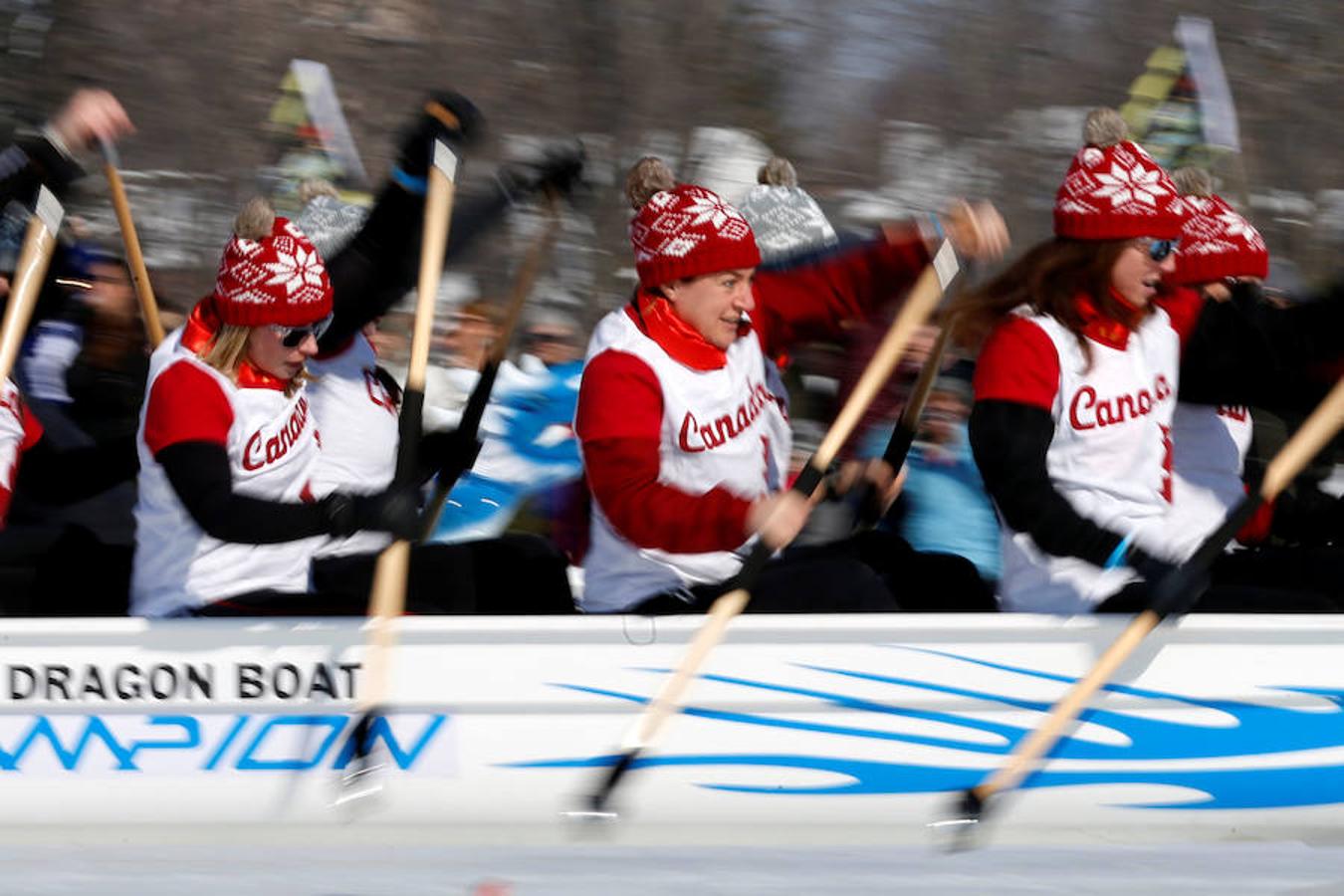 Carrera de dragones en el hielo