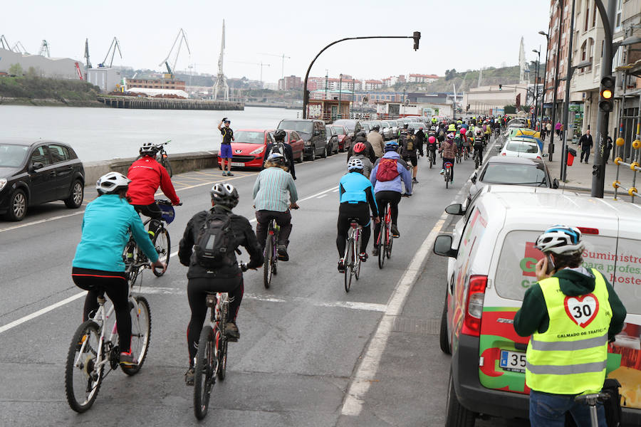 Una marcha para exigir un bidegorri entre Bilbao y Getxo