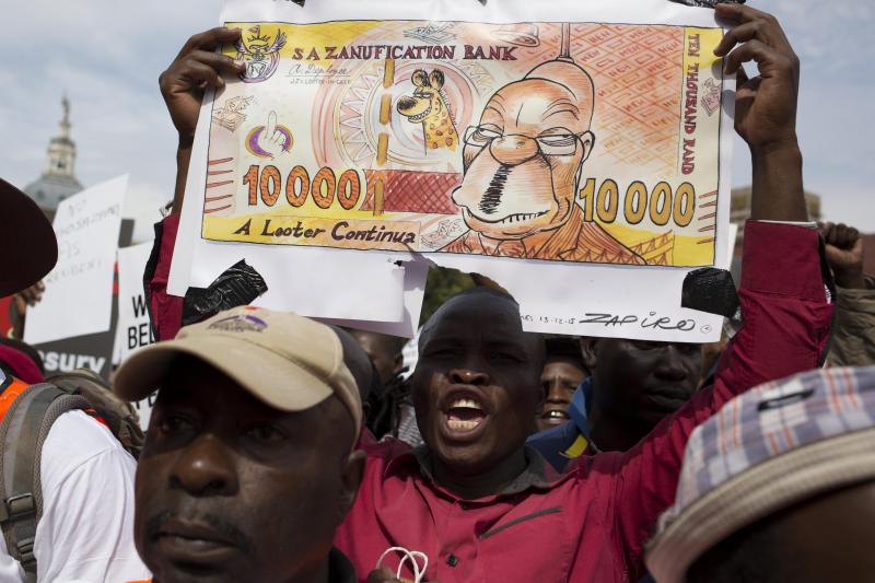 Cumpleaños con manifestaciones del presidente Jacob Zuma