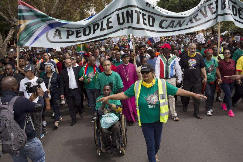 Cumpleaños con manifestaciones del presidente Jacob Zuma