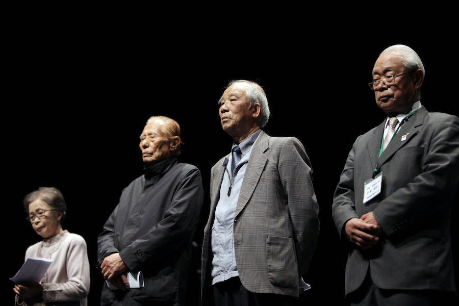 Supervivientes de Nagasaki visitan Gernika