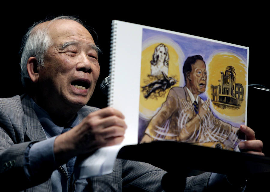 Supervivientes de Nagasaki visitan Gernika