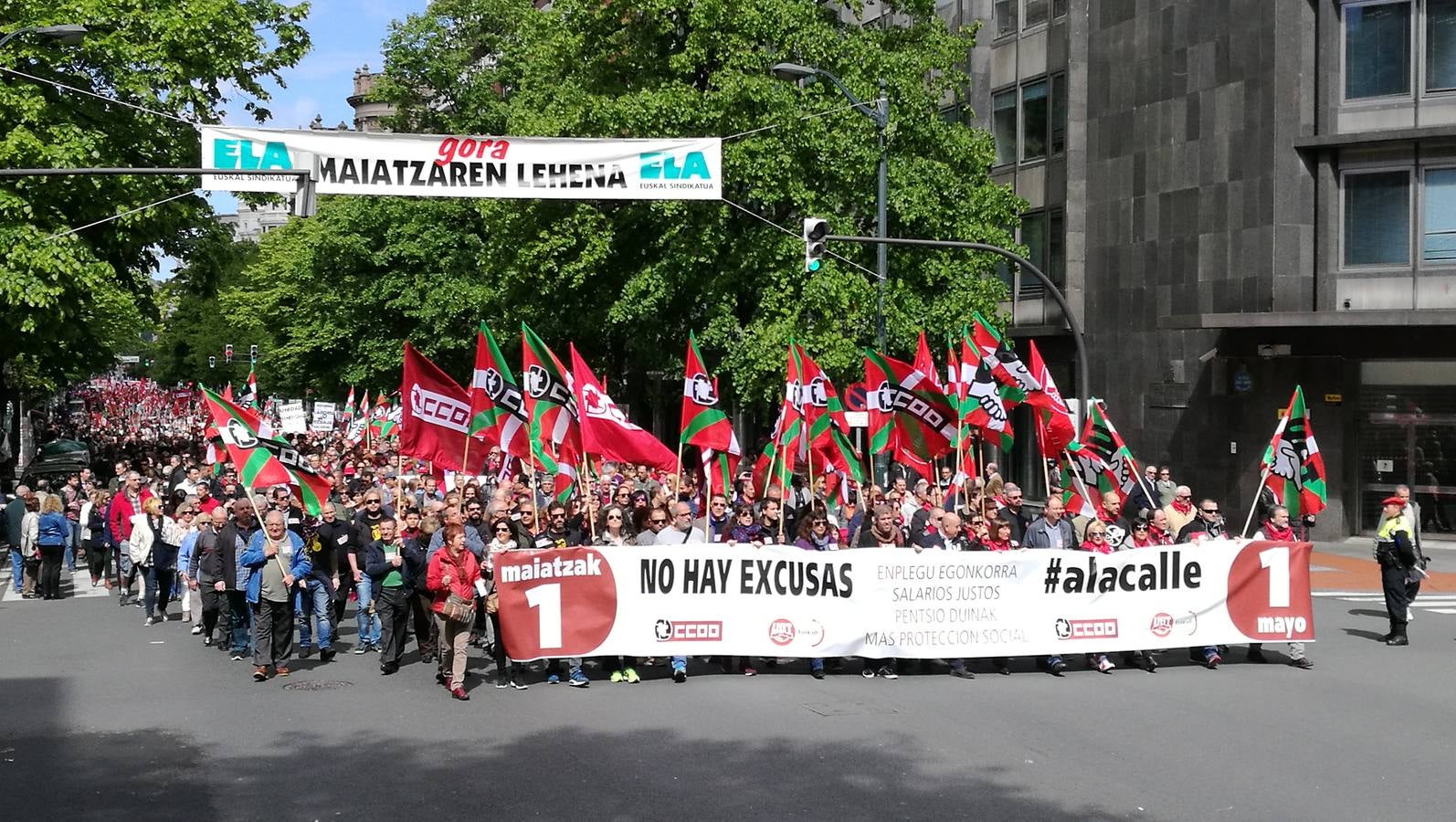 Manifestaciones por el Primero de Mayo en Bilbao