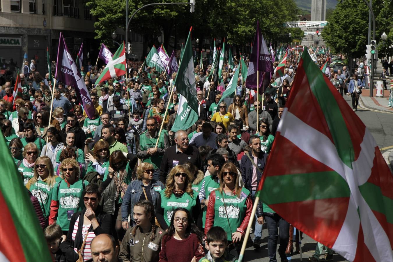 Manifestaciones por el Primero de Mayo en Bilbao