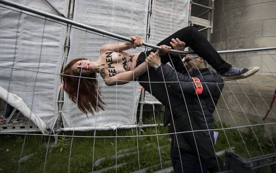 Femen protesta contra Le Pen