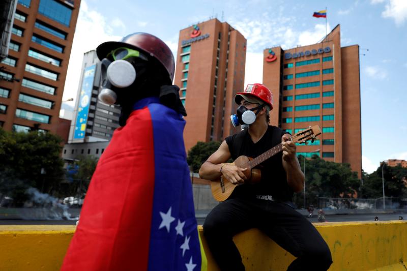 Gases lacrimógenos contra los opositores en Caracas