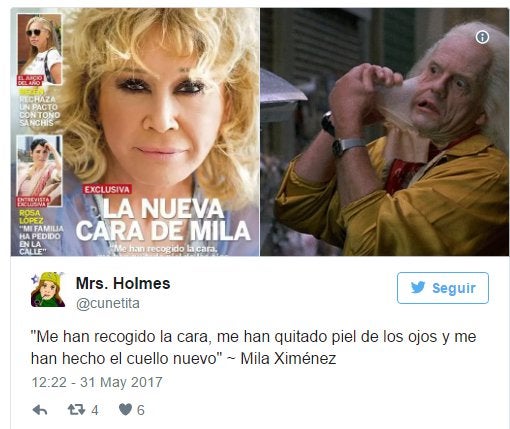 Los mejores &#039;memes&#039; de la nueva cara de Mila Ximénez