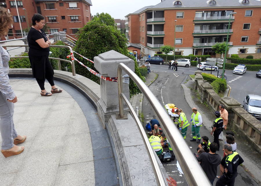 Heridas tres escolares en Getxo tras ceder una bandilla