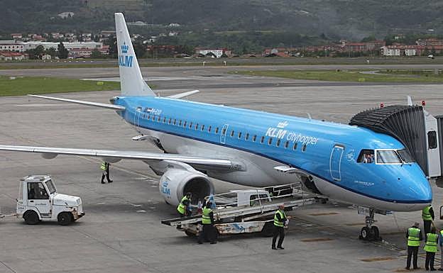 Avión de KLM que cubre la línea Bilbao- Amsterdam.