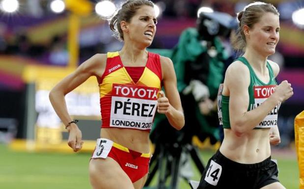 Marta Pérez, durante la serie de 1.500. 