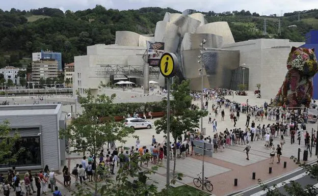 Las colas para ingresar al museo en agosto del 2016.