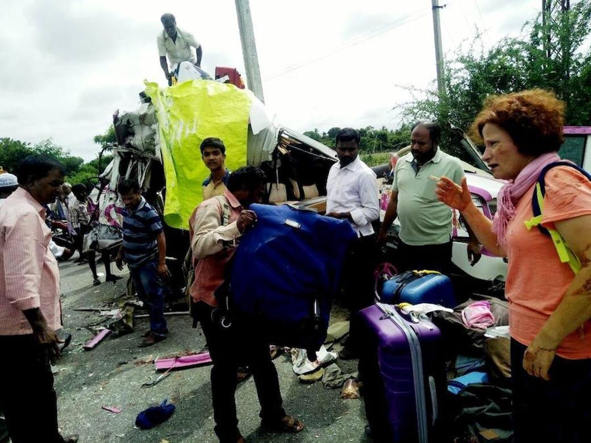 El sitio donde se ocurrió accidente.