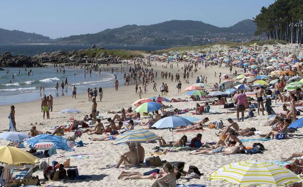 La playa de Samil, en Vigo.